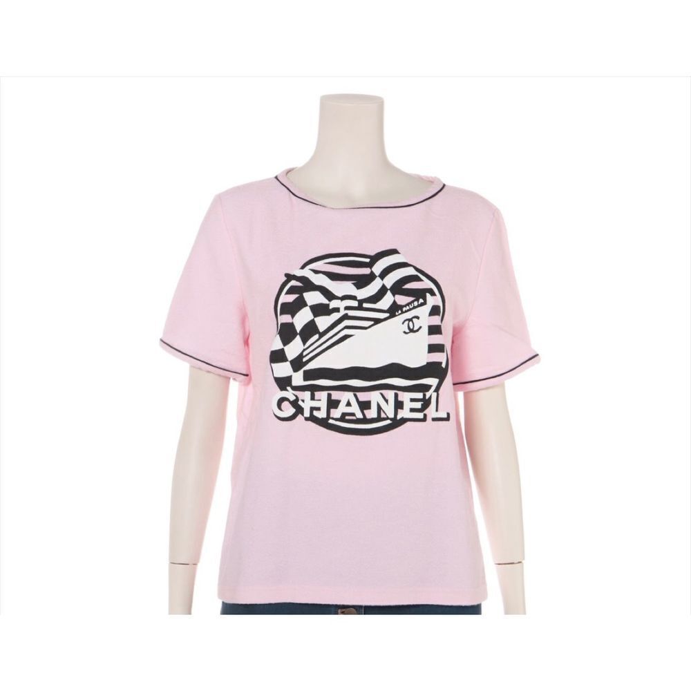Chanel Pink Cruise Line La pausa 2019 Terrycloth CC Top Tee